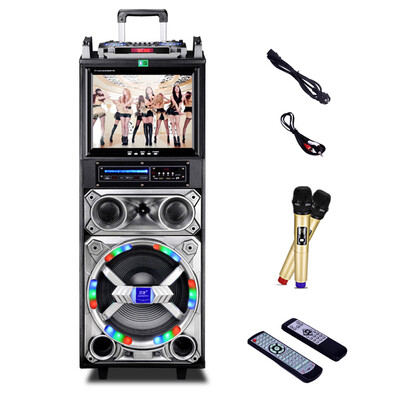 Double Nino HJ-302 12-inch bass 15-inch display battery lever speaker outdoor portable square dance sound with a display high-power loudspeaker
Double Nino HJ-302 12-inch bass 15-inch display battery lever speaker outdoor portable square dance sound with a display high-power loudspeaker