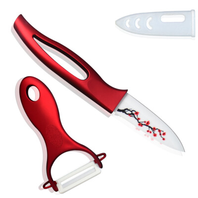 XYJ Brand Ceramic Knife Set 3 Inch Fruit Knife With Peeler Kitchen Knives Plum Flower Printed Blade Knife
XYJ Brand Ceramic Knife Set 3 Inch Fruit Knife With Peeler Kitchen Knives Plum Flower Printed Blade Knife
