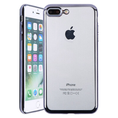 

Wei Ji iPhone 7Plus Drop Mobile Shell Apple 7Plus Силиконовая крышка 5.5 дюймов Пластина Прозрачная мягкая оболочка Темно-серый Применить 7Plus