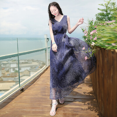 Milano MILANYIN Women&39s 2017 Summer V-Neck Sleeve Rendezvous Chiffon One-piece Dress Bohemian Dress Pose Beach Beach Skirt ML019 Star Blue
Milano MILANYIN Women&39s 2017 Summer V-Neck Sleeve Rendezvous Chiffon One-piece Dress Bohemian Dress Pose Beach Beach Skirt ML019 Star Blue