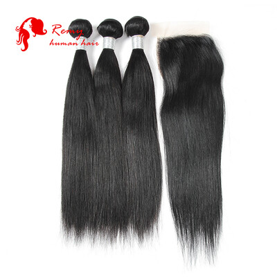 Indian Straight Hair with Closure Indian Virgin Hair 3 Bundles with Closure Straight 7A Human Hair Weave
Indian Straight Hair with Closure Indian Virgin Hair 3 Bundles with Closure Straight 7A Human Hair Weave