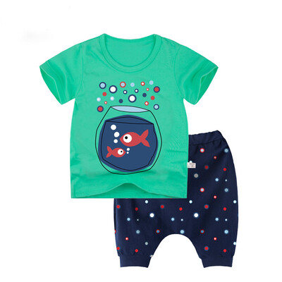 Yue Tong Lai children's suit summer boy short-sleeved T-shirt harem pants suit summer Y1909 bubble goldfish 140
Yue Tong Lai children's suit summer boy short-sleeved T-shirt harem pants suit summer Y1909 bubble goldfish 140