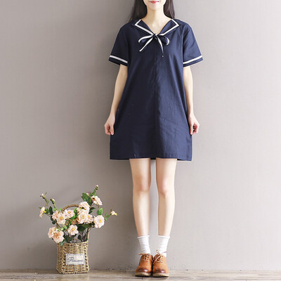 City plus CITYPLUS arts&crafts Fan Haijun wind bow small lapel short sleeve dress CWQZ173150 dark blue
City plus CITYPLUS arts&crafts Fan Haijun wind bow small lapel short sleeve dress CWQZ173150 dark blue