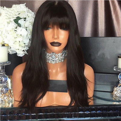 Brazilian Lace front Human Hair Wigs Glueless Natural Wave Lace front Wig with Bangs for Black Women
Brazilian Lace front Human Hair Wigs Glueless Natural Wave Lace front Wig with Bangs for Black Women