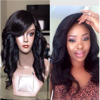 Brazilian hair Glueless lace front wigs with bangs loose wavy human hair lace front wavy wigs for black women
Brazilian hair Glueless lace front wigs with bangs loose wavy human hair lace front wavy wigs for black women