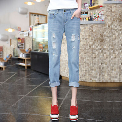 VIVAHEART Korean casual Harlan hole nine cents jeans women loose BF feet pants tide VWKN173238 light blue 29
VIVAHEART Korean casual Harlan hole nine cents jeans women loose BF feet pants tide VWKN173238 light blue 29