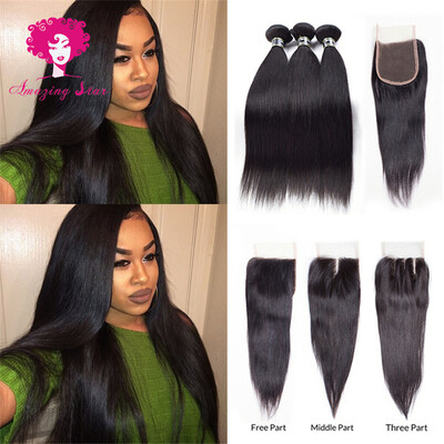 Amazing Star Hair 3 Bundles with Closure Indian Virgin Hair Straight Hair Bundles with Lace Closure Top Quality Hair Weave
Amazing Star Hair 3 Bundles with Closure Indian Virgin Hair Straight Hair Bundles with Lace Closure Top Quality Hair Weave