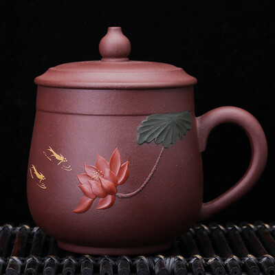 Jun Li Xuan Zisha Cup Yixing hand-painted red mud with a lid water cup cups Fortune Fortune 330ml
Jun Li Xuan Zisha Cup Yixing hand-painted red mud with a lid water cup cups Fortune Fortune 330ml
