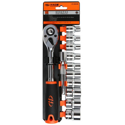 Huafeng Jujian HF-89609B 12-piece auto repair tools set 125mm series quick ratchet wrench sleeve sets
Huafeng Jujian HF-89609B 12-piece auto repair tools set 125mm series quick ratchet wrench sleeve sets