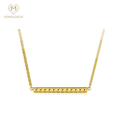 MONOLOGUE presumptuous personality geometric rivets steel necklace golden yellow ME83 37.5-42.5cm
MONOLOGUE presumptuous personality geometric rivets steel necklace golden yellow ME83 37.5-42.5cm