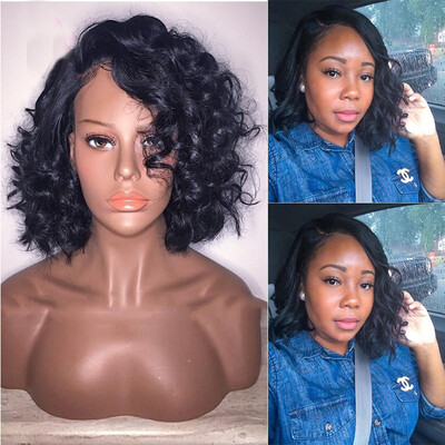 130 Density Brazilian Short Wavy Wigs For Black Women Glueless Short Bob Lace Front Human Hair Wigs With Baby Hair
130 Density Brazilian Short Wavy Wigs For Black Women Glueless Short Bob Lace Front Human Hair Wigs With Baby Hair