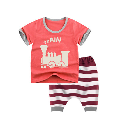 Yue Tong Lai children's suit summer boy short-sleeved T-shirt harem pants summer suit Y1918 red car 130
Yue Tong Lai children's suit summer boy short-sleeved T-shirt harem pants summer suit Y1918 red car 130