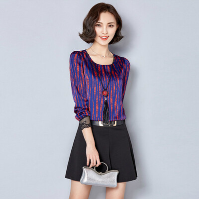 Xian Ya fashion Slim temperament was thin Korean version of the striped round neck collar splicing bottom dress female zxTSA7510 purple L
Xian Ya fashion Slim temperament was thin Korean version of the striped round neck collar splicing bottom dress female zxTSA7510 purple L