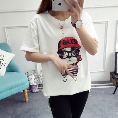 VIVAHEART Korean casual fashion cartoon pattern round neck t-shirt short-sleeved shirt female VWTD174139 white S
VIVAHEART Korean casual fashion cartoon pattern round neck t-shirt short-sleeved shirt female VWTD174139 white S