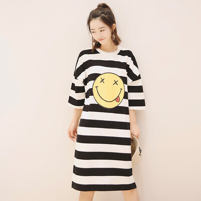 City plus CITYPLUS art smiling face printed round neck stripes fifth sleeves in long section T-shirt women CWTD173455 black&white stripes
City plus CITYPLUS art smiling face printed round neck stripes fifth sleeves in long section T-shirt women CWTD173455 black&white stripes