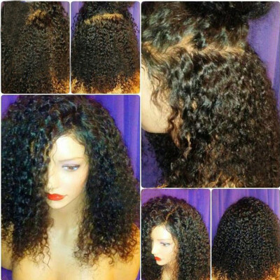 Brazilian hair Glueless lace front human hair kinky curly wig for black women curly lace front wig with baby hair
Brazilian hair Glueless lace front human hair kinky curly wig for black women curly lace front wig with baby hair