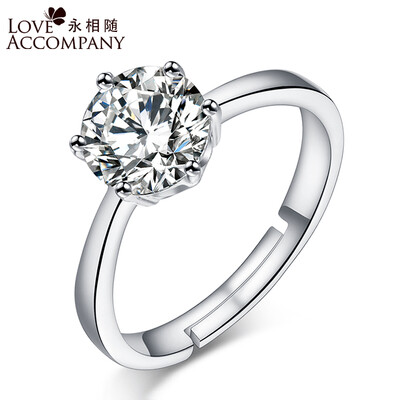 Forever with the classic six claws s925 silver ring female opening adjustment section wedding ring silver
Forever with the classic six claws s925 silver ring female opening adjustment section wedding ring silver