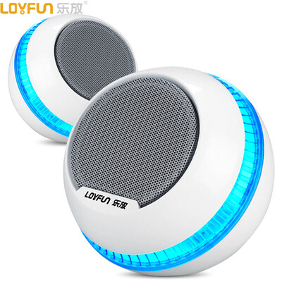 Music release LOYFUN 806s 20 channel mini USB computer speakers wire control notebook desktop audio blue