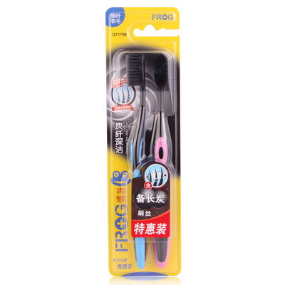 Frog suit series carbon fiber deep fine fiber soft toothbrush × 2 QT178B color random
Frog suit series carbon fiber deep fine fiber soft toothbrush × 2 QT178B color random