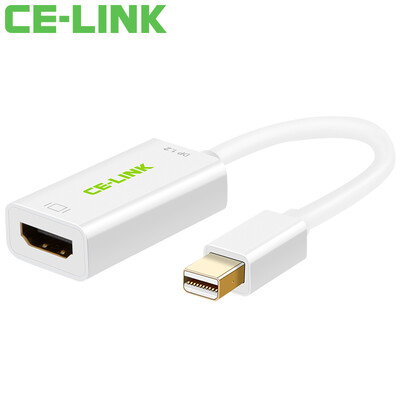 CE-LINK Mini DP to HDMI Converter 1.2 Mini DisplayPort для HDMI-адаптера Apple MacBook Lightning TV Projector White 1636
CE-LINK Mini DP to HDMI Converter 1.2 Mini DisplayPort для HDMI-адаптера Apple MacBook Lightning TV Projector White 1636