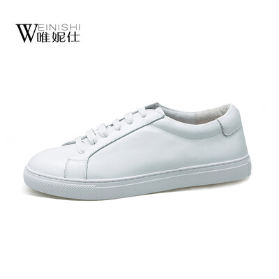New paragraph autumn 2017 womens shoes fashion white shoes round head cowhide with flat casual shoes
New paragraph autumn 2017 womens shoes fashion white shoes round head cowhide with flat casual shoes