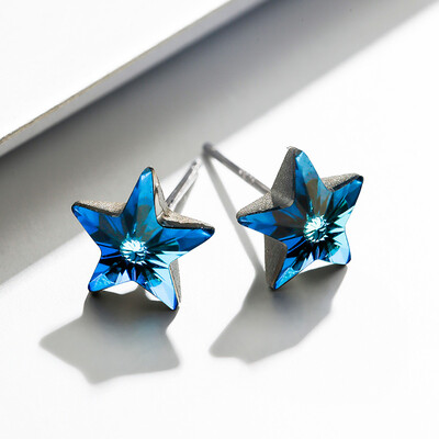 T400 Swarovski element crystal earrings female Korean fashion stars earrings color blue
T400 Swarovski element crystal earrings female Korean fashion stars earrings color blue