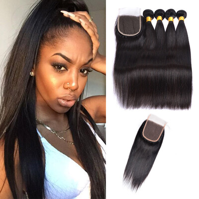 Brazilian Straight Human Hair Bundles With Closure Brazilian Human Hair With Lace Closure 100% Unprocessed Straight Hair Weaves
Brazilian Straight Human Hair Bundles With Closure Brazilian Human Hair With Lace Closure 100% Unprocessed Straight Hair Weaves