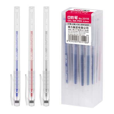 Deli 05mm full needle pen water pen signature pen suit 20pcs box 17 black 2 blue 1 red 33110
Deli 05mm full needle pen water pen signature pen suit 20pcs box 17 black 2 blue 1 red 33110
