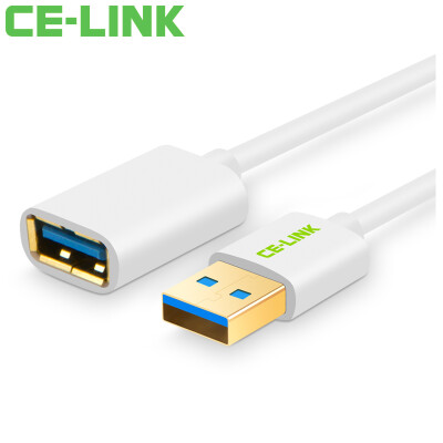 

CE-LINK USB 3.0 удлинитель сменный картридж диск общественного высокоскоростной передачи данных линия фуникулера MP3 ноутбук кулер белый A2492 1,5 м от родителей двойной
