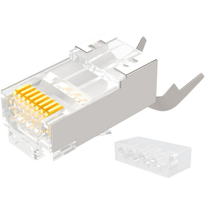 Shanze SAMZHE WL-1050 seven types of shielded 10 Gigabit two-piece 7-type copper shell crystal head RJ45 cable socket head CAT7 gold-plated 50U with swallowtail clip 13MM thread hole 5 bag
Shanze SAMZHE WL-1050 seven types of shielded 10 Gigabit two-piece 7-type copper shell crystal head RJ45 cable socket head CAT7 gold-plated 50U with swallowtail clip 13MM thread hole 5 bag