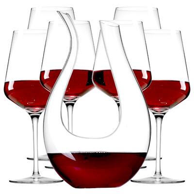 MKSA (MKSA) European imports of red wine high-end wine glass lead-free crystal red wine (590ml * 6) gift swan wakeers 1500ml + bottle opener
MKSA (MKSA) European imports of red wine high-end wine glass lead-free crystal red wine (590ml * 6) gift swan wakeers 1500ml + bottle opener