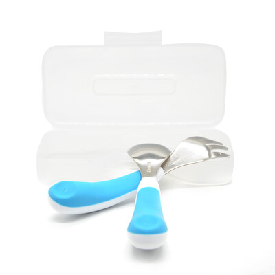 Austrian show OXO childrens stainless steel fork spoon boxed baby practice tableware portable set non-slip blue without BPA
Austrian show OXO childrens stainless steel fork spoon boxed baby practice tableware portable set non-slip blue without BPA