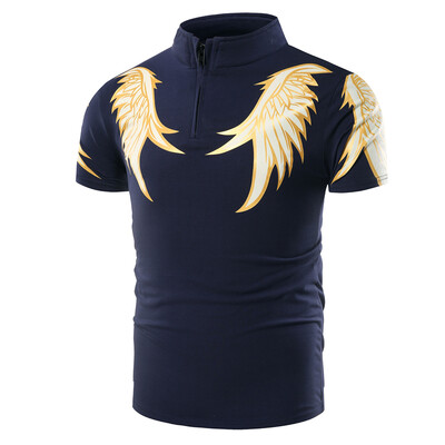 Mens short sleeved Lapel fashion T-shirts printed cotton slim new short sleeved Polo shirt
Mens short sleeved Lapel fashion T-shirts printed cotton slim new short sleeved Polo shirt