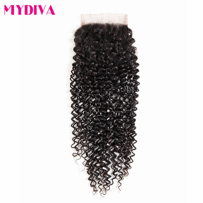 Mydiva Brazilian Remy Hair Kinky Curly Human Hair Closure 4x4inch Lace Closure Free Part Natural Color 8-20inch 130 density
Mydiva Brazilian Remy Hair Kinky Curly Human Hair Closure 4x4inch Lace Closure Free Part Natural Color 8-20inch 130 density