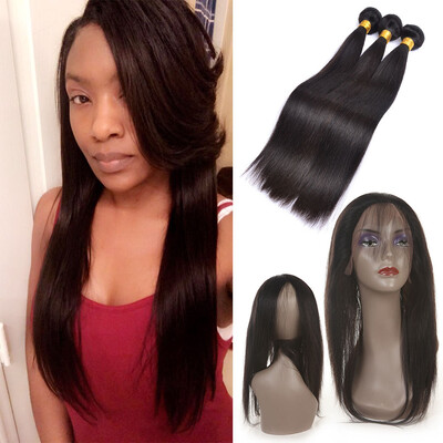 Pre Plucked 360 Lace Frontal With Baby Hair 100% Brazilian Remy Human Hair Silky Straight Natural Black 8-30inch
Pre Plucked 360 Lace Frontal With Baby Hair 100% Brazilian Remy Human Hair Silky Straight Natural Black 8-30inch