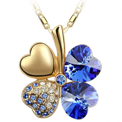 Four Leaf Clover Necklaces Pendant Heart Austria Crystal 18K Gold Plating Vintage Fashion Jewelry For Women 900
Four Leaf Clover Necklaces Pendant Heart Austria Crystal 18K Gold Plating Vintage Fashion Jewelry For Women 900