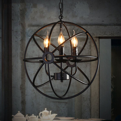BOKT Perfectshow 3-lights Vintage Edison Metal Shade Round Hanging Ceiling Chandelier Retro Iron Rustic Spherical Pendant Light Ki
BOKT Perfectshow 3-lights Vintage Edison Metal Shade Round Hanging Ceiling Chandelier Retro Iron Rustic Spherical Pendant Light Ki