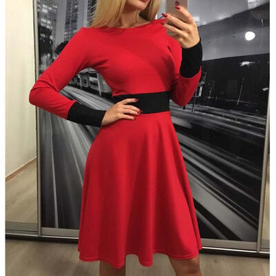 Lovaru ™ 2017 Women Autumn Dress Red Long Sleeve Office lady Zippers Fashion Women Knee-Length A-Line Dresses
Lovaru ™ 2017 Women Autumn Dress Red Long Sleeve Office lady Zippers Fashion Women Knee-Length A-Line Dresses