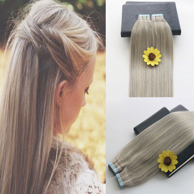 14-24" Piano Color Grey Fading to 613 Brazilian Remy Hair Full set Skin Weft Hair Extensions 20Pcs 50G Per Package Free Shipping
14-24" Piano Color Grey Fading to 613 Brazilian Remy Hair Full set Skin Weft Hair Extensions 20Pcs 50G Per Package Free Shipping