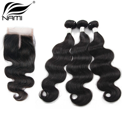 Nami Hair 6A Brazilian Virgin Hair Weave Body Wave 3 Bundles With Lace Closure 100% Human Hair Extensions With Lace Closure
Nami Hair 6A Brazilian Virgin Hair Weave Body Wave 3 Bundles With Lace Closure 100% Human Hair Extensions With Lace Closure