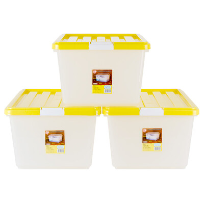 Alice IRIS environmental plastic storage storage box storage box CB-38 yellow white 42L 3 Pack
Alice IRIS environmental plastic storage storage box storage box CB-38 yellow white 42L 3 Pack