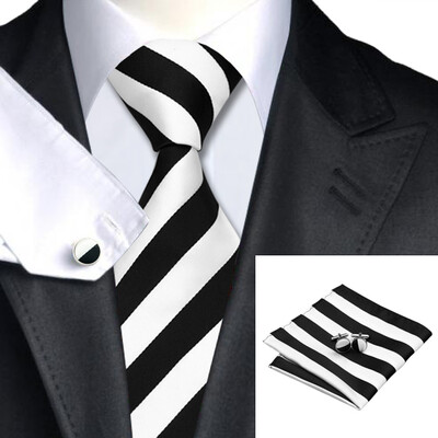 N-0276 Vogue Men Silk Tie Set White Stripe Necktie Handkerchief Cufflinks Set Ties For Men Formal Wedding Business wholesale
N-0276 Vogue Men Silk Tie Set White Stripe Necktie Handkerchief Cufflinks Set Ties For Men Formal Wedding Business wholesale