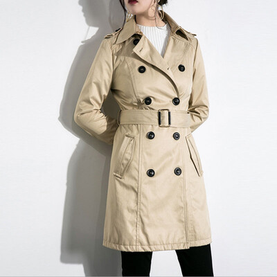 Autumn and winter new simple windbreaker boutique double - breasted women 's windbreaker Slim jacket
Autumn and winter new simple windbreaker boutique double - breasted women 's windbreaker Slim jacket