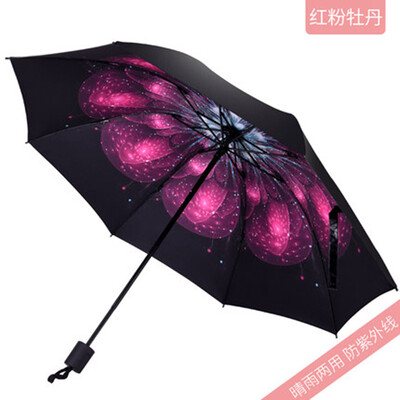 Cntomlv Sun umbrella double sun umbrella sun shade UV light small black glue three fold Korean
Cntomlv Sun umbrella double sun umbrella sun shade UV light small black glue three fold Korean