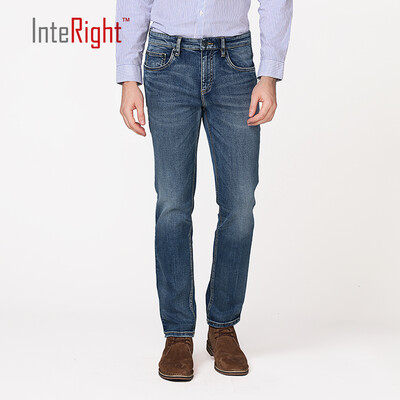 INTERIGHT jeans mens classic European five-bag fit fit slim jeans in blue 30 17076A
INTERIGHT jeans mens classic European five-bag fit fit slim jeans in blue 30 17076A