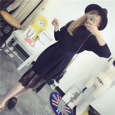 Long paragraph under the lace autumn and winter shirt long sleeve lady sweater sets of long paragraph loose knitted dress
Long paragraph under the lace autumn and winter shirt long sleeve lady sweater sets of long paragraph loose knitted dress