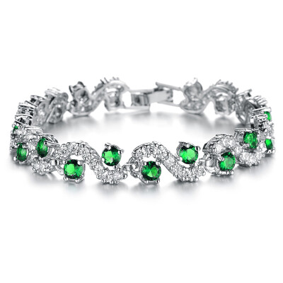 Yoursfs® 18K Whitec Gold Plated Simulated Emerald Tennis Bracelet Use High Quanlity Zircon Fashion Jewelry
Yoursfs® 18K Whitec Gold Plated Simulated Emerald Tennis Bracelet Use High Quanlity Zircon Fashion Jewelry