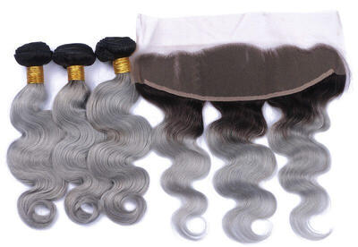 Brazilian body wave 1B Grey Ombre Frontal With Bundles 8A Free Middle Three Part Lace Frontal With 3 bundles Virgin Human Hair
Brazilian body wave 1B Grey Ombre Frontal With Bundles 8A Free Middle Three Part Lace Frontal With 3 bundles Virgin Human Hair