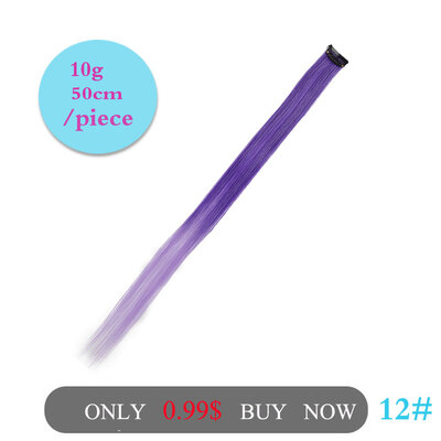 One Colorful Piece Clip On Hair Extensions Ombre Synthetic Hair Hairpieces For Women 50CM Long Straight Hair
One Colorful Piece Clip On Hair Extensions Ombre Synthetic Hair Hairpieces For Women 50CM Long Straight Hair