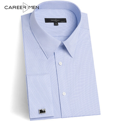 CareerMen Men's Plaid Regular Fit French Cuff Simplicity Non Iron Long Sleeve Dress Shirt
CareerMen Men's Plaid Regular Fit French Cuff Simplicity Non Iron Long Sleeve Dress Shirt